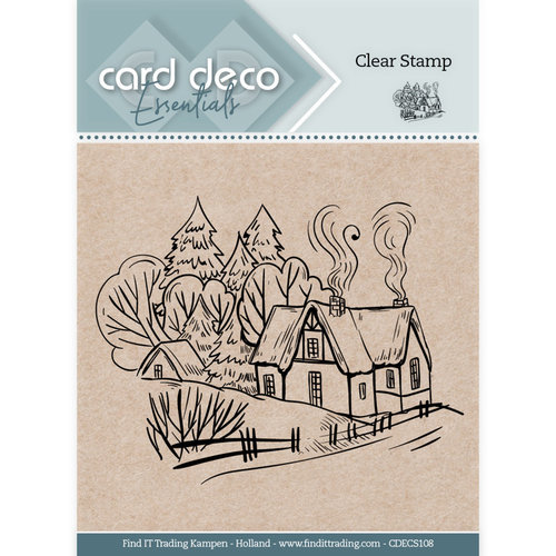 Jeanines Art CDECS108 - Card Deco Essentials Clear Stamps - Christmas House