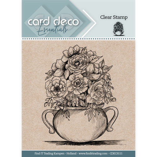 Jeanines Art Urban Flowers Collectie CDECS111 - Card Deco Essentials Clear Stamps - Urban Flowers