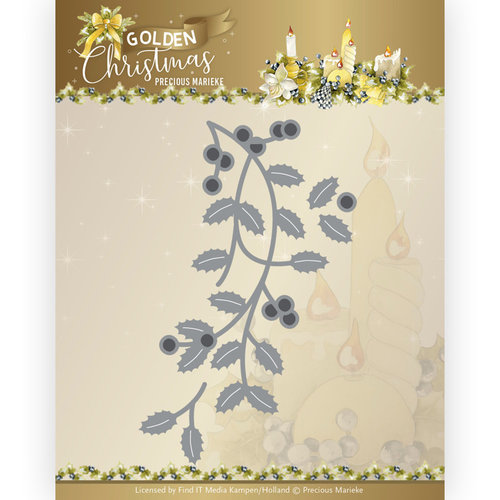 Precious Marieke PM10239 - Mal - Precious Marieke - Golden Christmas - Holly Branch