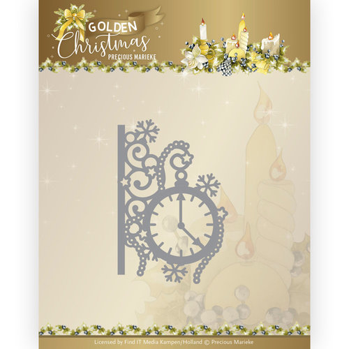 Precious Marieke PM10242 - Mal - Precious Marieke - Golden Christmas - Traditional Clock