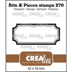 Crealies Clearstamp Bits & pieces Tag CLBP270 42x18mm