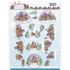 CD11836 - 10 stuks knipvel - Yvonne Creations - Christmas Miracle - House