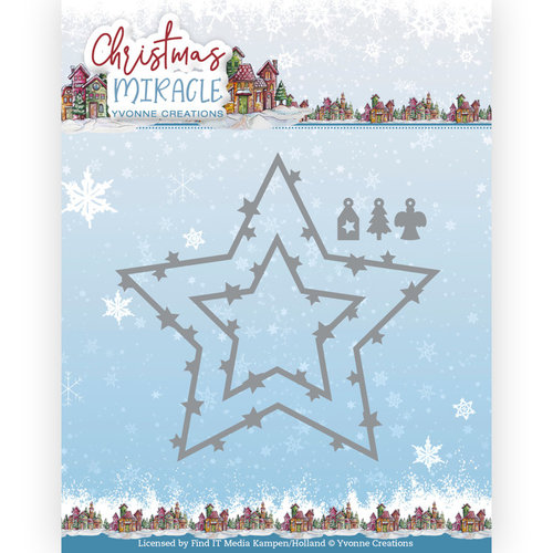 Yvonne Creations YCD10281 - Mal - Yvonne Creations - Christmas Miracle - Star Decorations