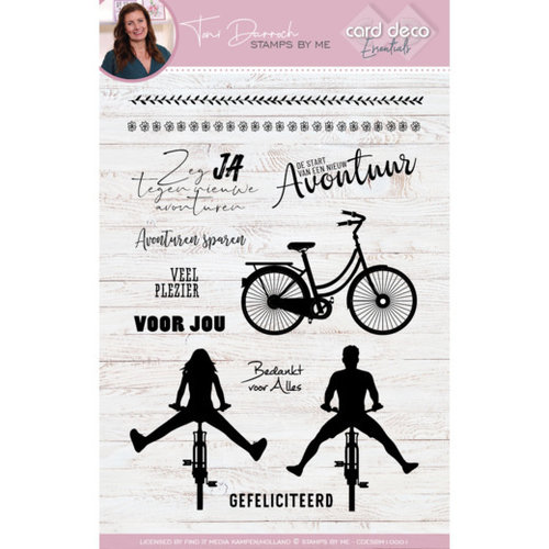 Yvonne Creations CDESBM10002 - Card Deco Essentials - Stamps by Me - Clear Stamps A5 - Bicycles