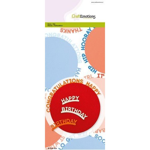 CraftEmotions CraftEmotions Die - Create Text Circles various (Eng) Card 11x22,5cm - 9,5-10,9cm