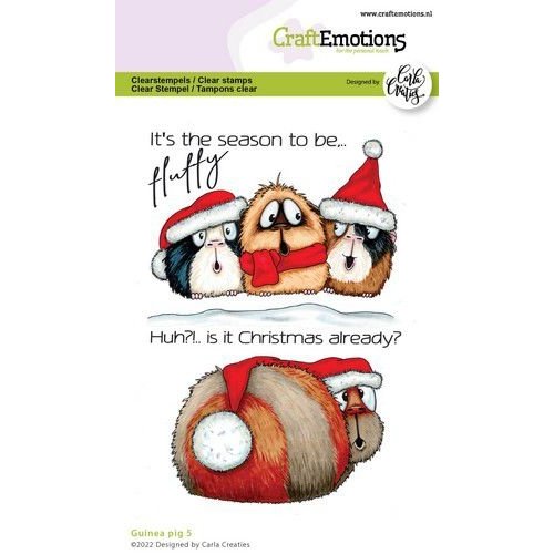 CraftEmotions CraftEmotions clearstamps A6 - Guinea pig 5 (EN) Carla Creaties
