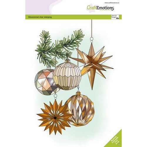 CraftEmotions CraftEmotions clearstamps A5 - Kerstversiering GB Dimensional stamp