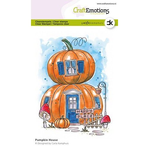 CraftEmotions CraftEmotions clearstamps A6 - Pumpkin House Carla Kamphuis