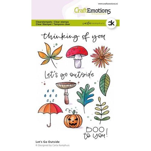 CraftEmotions CraftEmotions clearstamps A6 - Let’s Go Outside Carla Kamphuis