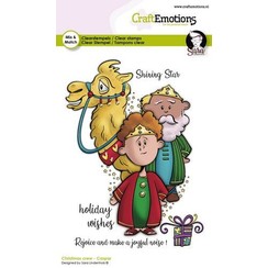 CraftEmotions clearstamps A6 - Christmas crew - Caspar Sara Lindenhols