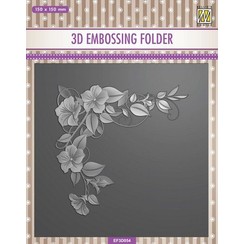 Nellie's Choice 3D Emb. folder - Bloemen 1 EF3D054 150x150mm