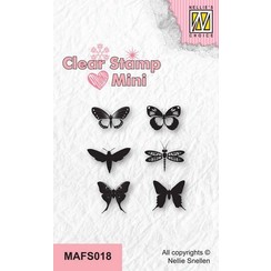 Nellie's Choice Clear Stamp mini Vlinders - 2 MAFS018