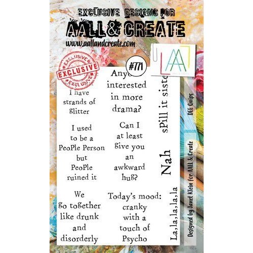 Nieuw toegevoegd AALL & Create Stamp Dee Quips AALL-TP-771 15x10cm