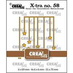 Crealies Xtra no. 58 Hangende sterren CLXtra58 55x70mm