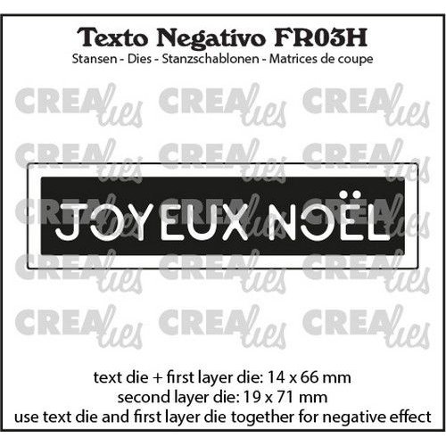 Crealies Crealies Texto FR: JOYEUX NOËL (horizontaal) FR03H max. 19x72mm