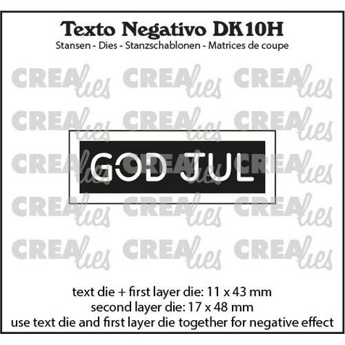 Crealies Crealies Texto DK: GOD JUL (horizontaal) DK10H max. 17x48mm