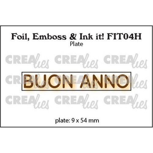 Crealies Crealies Foil, Emboss & Ink it! IT: BUON ANNO (H) FIT04H plate: 9x54mm