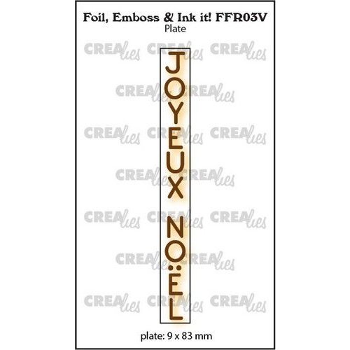 Crealies Crealies Foil, Emboss & Ink it! FR: JOYEUX NOËL FFR03V plate: 9x91mm