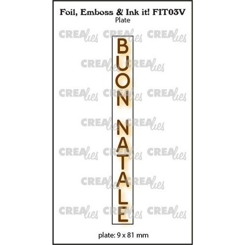 Crealies Crealies Foil, Emboss & Ink it! IT: BUON NATALE FIT03V plate: 9x81mm