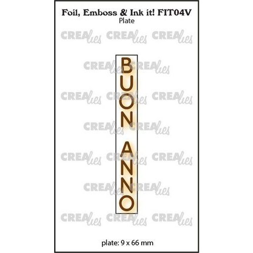 Crealies Crealies Foil, Emboss & Ink it! IT: BUON ANNO FIT04V plate: 9x66mm