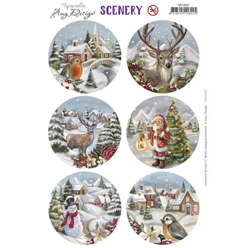 Amy Design CDS10097 - Scenery - Amy Design - From Santa with Love - Christmas Bird Round