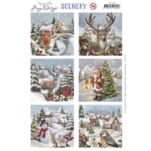 Amy Design CDS10096 - Scenery - Amy Design - From Santa with Love - Christmas Bird Square