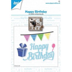 Joy! Crafts Stansmal - Happy birthday 41x74 mm