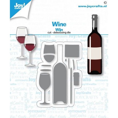 Joy!Crafts Joy! Crafts Stansmal - Wijnglas/wijnfles 61x40 mm