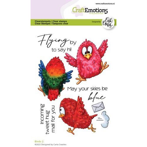 CraftEmotions CraftEmotions clearstamps A6 - Birds 2 (EN) Carla Creaties