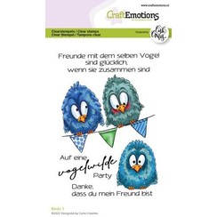 CraftEmotions clearstamps A6 - Birds 1 (DE) Carla Creaties