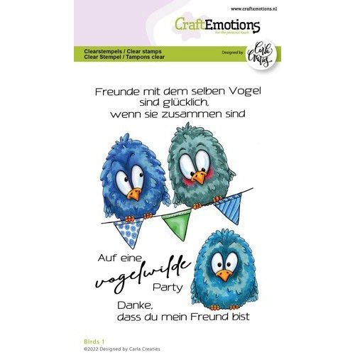 CraftEmotions CraftEmotions clearstamps A6 - Birds 1 (DE) Carla Creaties