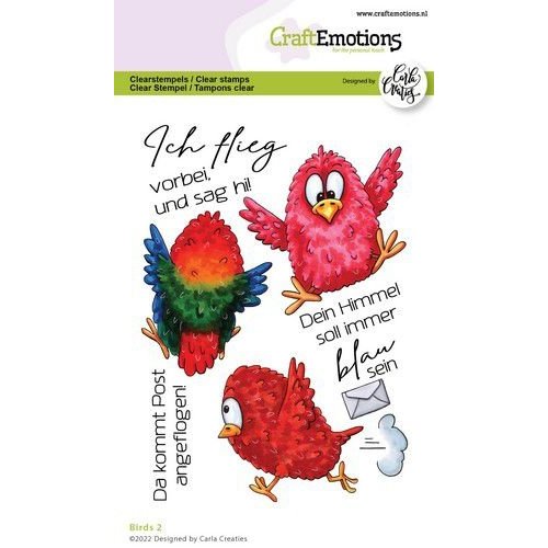 CraftEmotions CraftEmotions clearstamps A6 - Birds 2 (DE) Carla Creaties