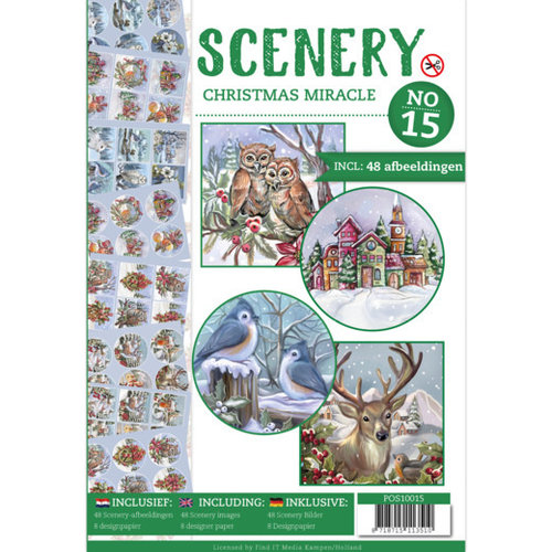 Yvonne Creations POS10015 - Push Out book Scenery 15 - Christmas Miracle