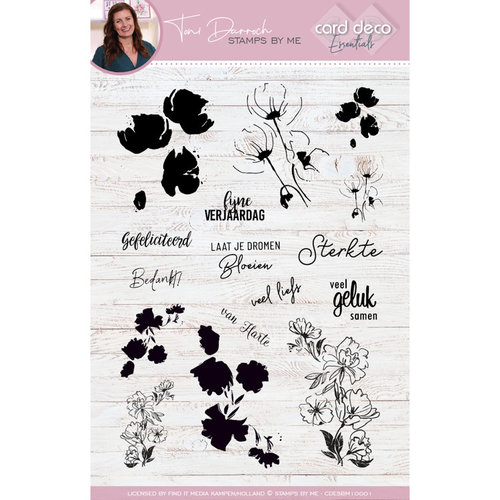 Card Deco CDESBM10005 - Card Deco Essentials - Stamps by Me - Clear Stamps A5 - Poppies