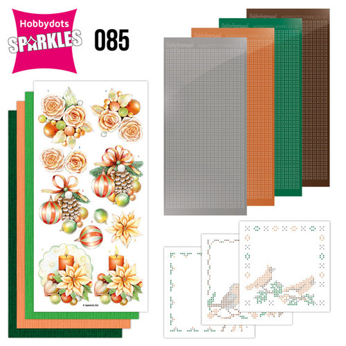 SPDO085 - Sparkles Set 85 - Jeanine's Art - Salmon Christmas Baubles