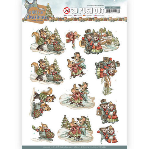 Yvonne Creations SB10687 - Uitdrukvel -  Yvonne Creations - A Gift for Christmas - Snowfun