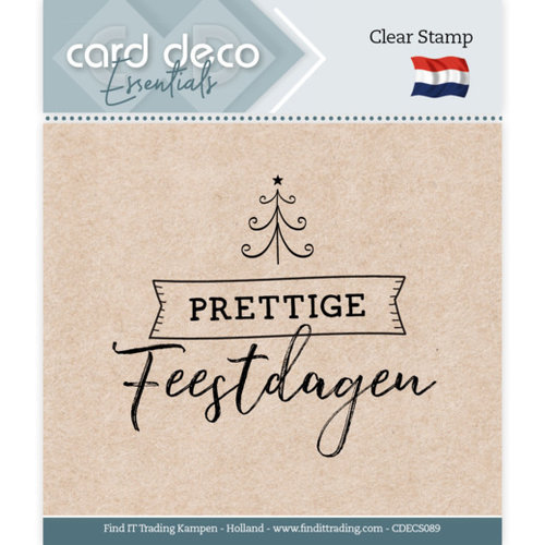 Card Deco CDECS089 - Card Deco Essentials - Clear Stamps - Prettige feestdagen