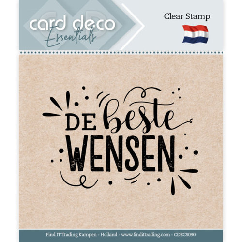 Card Deco CDECS090 - Card Deco Essentials - Clear Stamps - De beste wensen