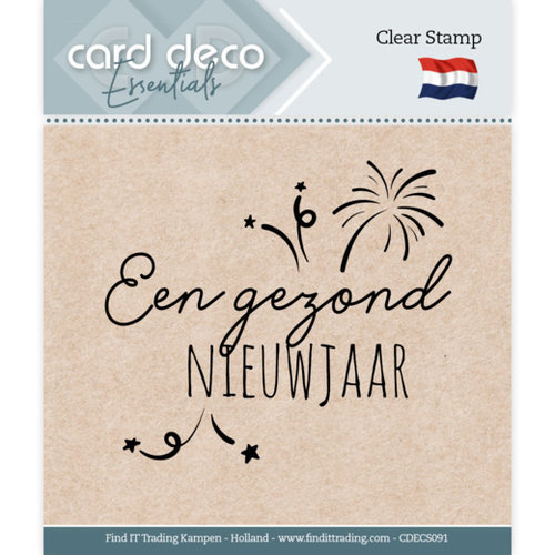 Card Deco CDECS091 - Card Deco Essentials - Clear Stamps - Een gezond nieuwjaar