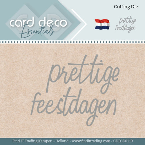 Card Deco CDECD0119 - Card Deco Essentials - mal - Prettige Feestdagen