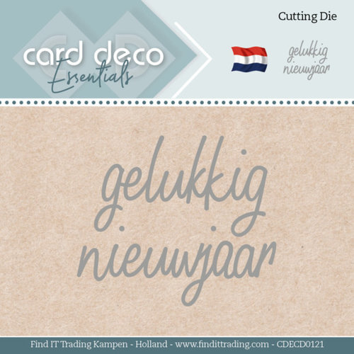 Card Deco CDECD0121 - Card Deco Essentials - mal - Gelukkig Nieuwjaar