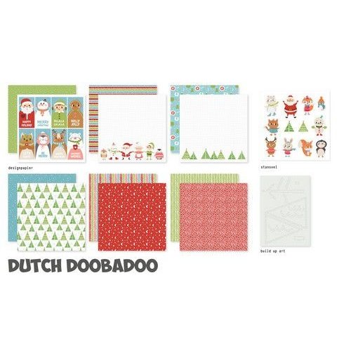 Dutch Doobadoo Dutch Doobadoo Crafty Kit Winterfeestje 20x20cm 473.005.035