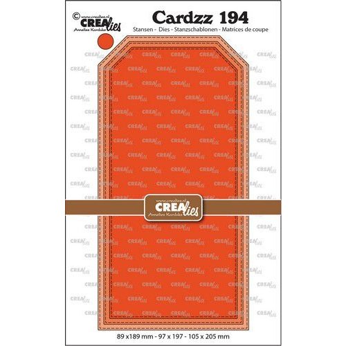 Crealies Crealies Cardzz no 194 Slimline Labels met stiksteeklijn CLCZ194 89 x189mm - 105x205mm