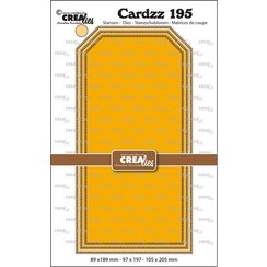 Crealies Cardzz no 195 Slimline Labels met stippenlijn CLCZ195 89 x189mm - 105x205mm