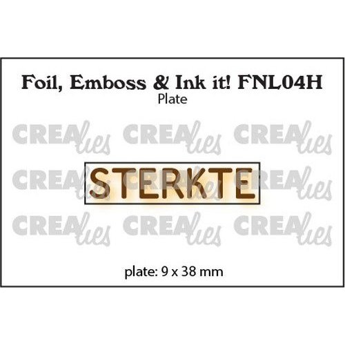 Crealies Crealies Foil, Emboss & Ink it! STERKTE - NL (H) FNL04H 9x38mm