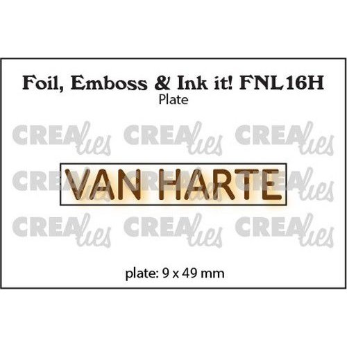 Crealies Crealies Foil, Emboss & Ink it! VAN HARTE  - NL (H) FNL16H 9x49mm