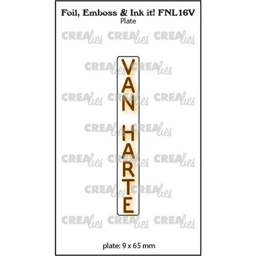 Crealies Crealies Foil, Emboss & Ink it! VAN HARTE - NL (V) FNL16V 9x65mm