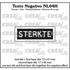 Crealies Texto Negativo Die STERKTE - NL - NL (H) NL04H max. 17x46mm