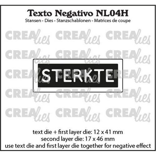 Crealies Crealies Texto Negativo Die STERKTE - NL - NL (H) NL04H max. 17x46mm