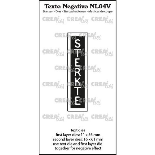 Crealies Crealies Texto Negativo Die STERKTE - NL - NL (V) NL04V max. 16x61mm